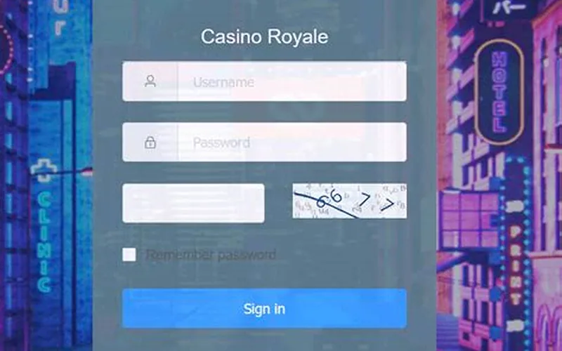 Dazard login screen on the casino account page